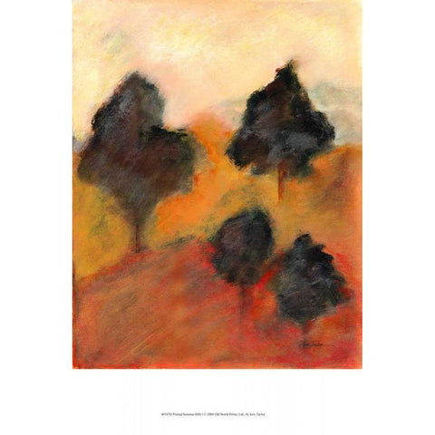 Printed Sonoma Hills I Black Modern Wood Framed Art Print by Taylor, Kris