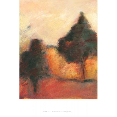 Printed Sonoma Hills II Black Modern Wood Framed Art Print with Double Matting by Taylor, Kris