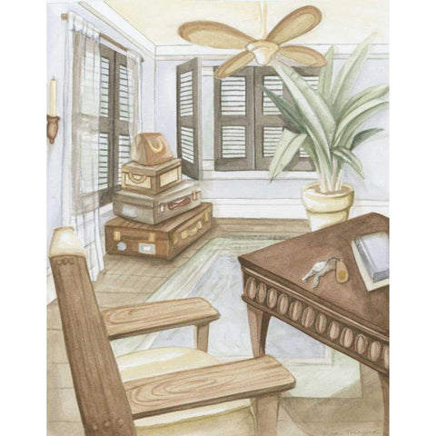 Grand Hotel Vignette I Gold Ornate Wood Framed Art Print with Double Matting by Meagher, Megan