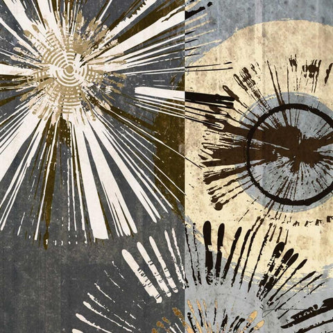 Outburst Tiles I Black Modern Wood Framed Art Print by Burghardt, James