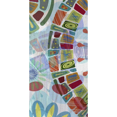 Midway Panels III Black Modern Wood Framed Art Print with Double Matting by Burghardt, James