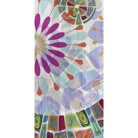 Midway Panels IV White Modern Wood Framed Art Print by Burghardt, James