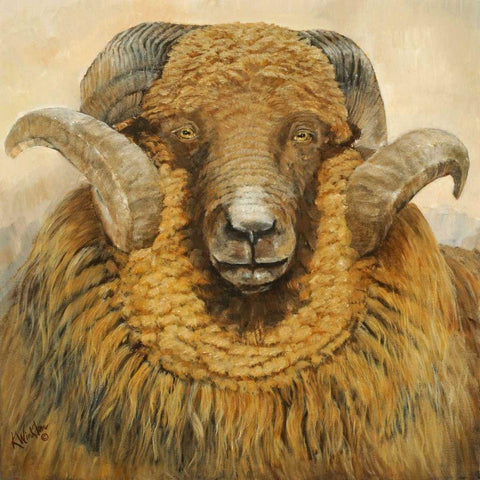 Pharaoh White Modern Wood Framed Art Print with Double Matting by Winkler, Kathy