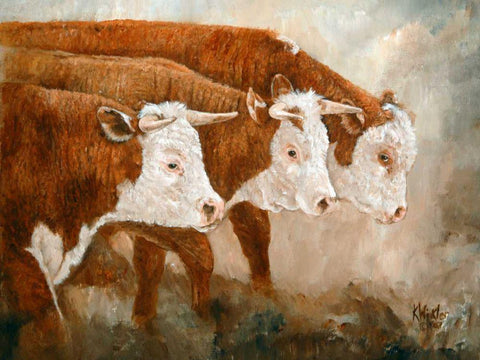 The Guardian White Modern Wood Framed Art Print with Double Matting by Winkler, Kathy