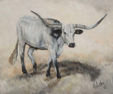 Step in Time White Modern Wood Framed Art Print with Double Matting by Winkler, Kathy