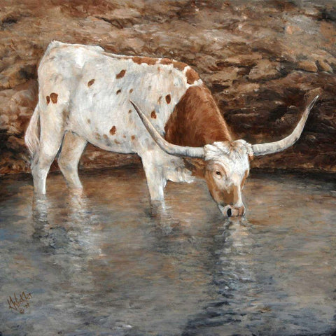 All by Myself Black Ornate Wood Framed Art Print with Double Matting by Winkler, Kathy