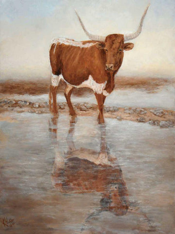 Looking Glass Black Ornate Wood Framed Art Print with Double Matting by Winkler, Kathy