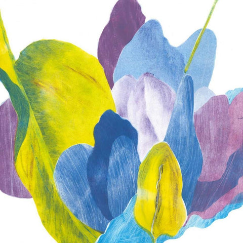 False Indigo III White Modern Wood Framed Art Print by Roth, Carolyn