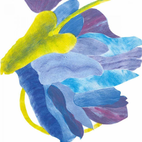 Sideways Indigo III Gold Ornate Wood Framed Art Print with Double Matting by Roth, Carolyn