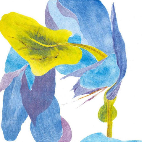 Surprise Indigo III White Modern Wood Framed Art Print by Roth, Carolyn