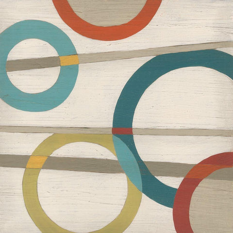 Circular Logic III Black Modern Wood Framed Art Print with Double Matting by Vess, June Erica