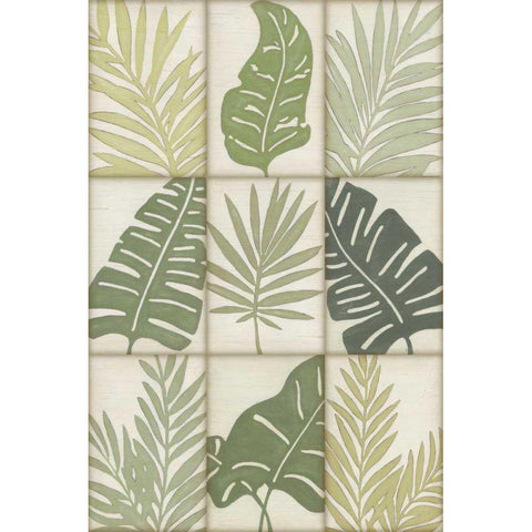 Verdant 9-Patch White Modern Wood Framed Art Print by Vess, June Erica