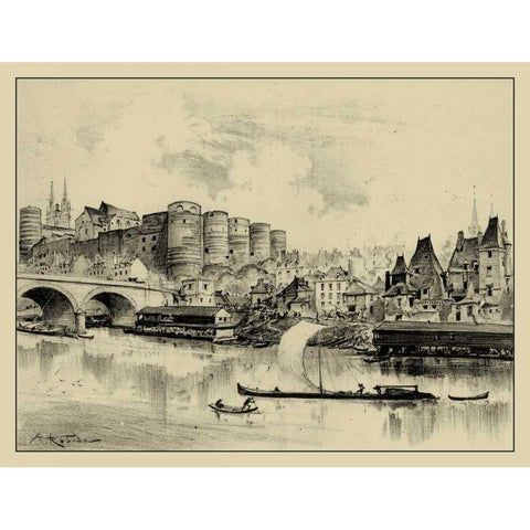 Riverside Estate II White Modern Wood Framed Art Print by Robida, A.