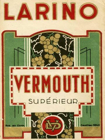 Larino Vermouth White Modern Wood Framed Art Print with Double Matting by Unknown