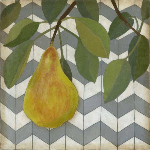Fruit and Pattern II Black Ornate Wood Framed Art Print with Double Matting by Meagher, Megan