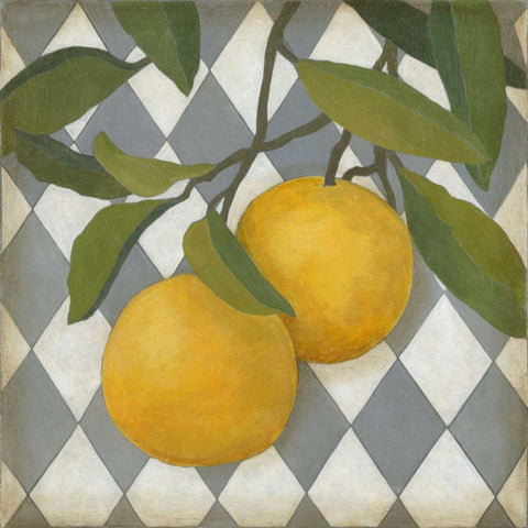 Fruit and Pattern IV Black Ornate Wood Framed Art Print with Double Matting by Meagher, Megan