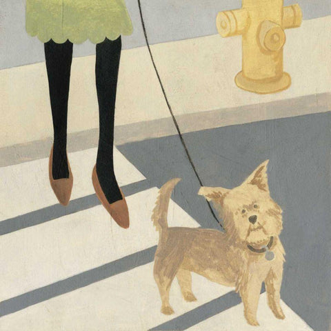 City Dogs I Black Modern Wood Framed Art Print by Meagher, Megan