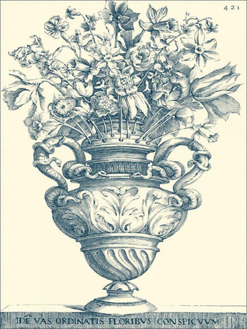 Tulipiere I Black Ornate Wood Framed Art Print with Double Matting by Vision Studio