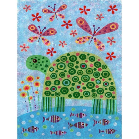 Turtle Pond Gold Ornate Wood Framed Art Print with Double Matting by Conway, Kim