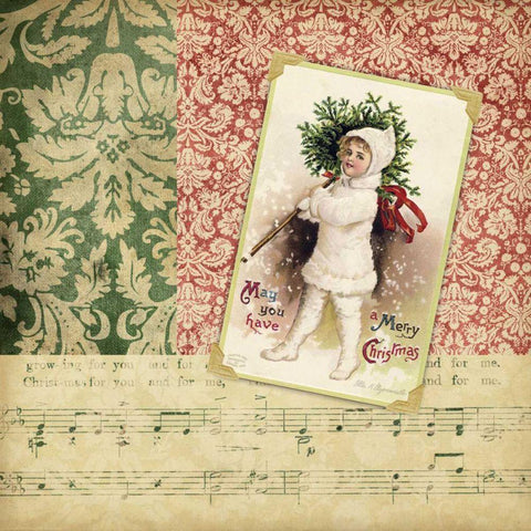 Victorian Christmas I White Modern Wood Framed Art Print by Vision Studio