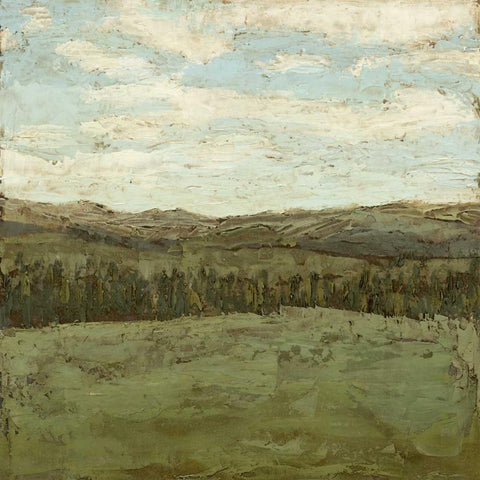 Western View III White Modern Wood Framed Art Print by Meagher, Megan