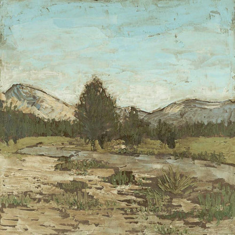 Western View V Gold Ornate Wood Framed Art Print with Double Matting by Meagher, Megan