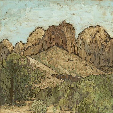 Western View VIII Black Modern Wood Framed Art Print with Double Matting by Meagher, Megan