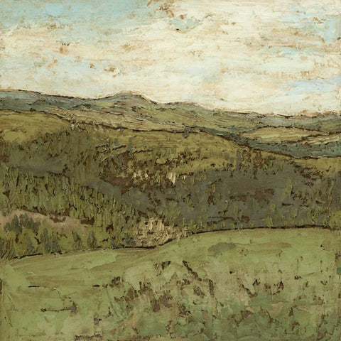 Western View IX Black Modern Wood Framed Art Print with Double Matting by Meagher, Megan