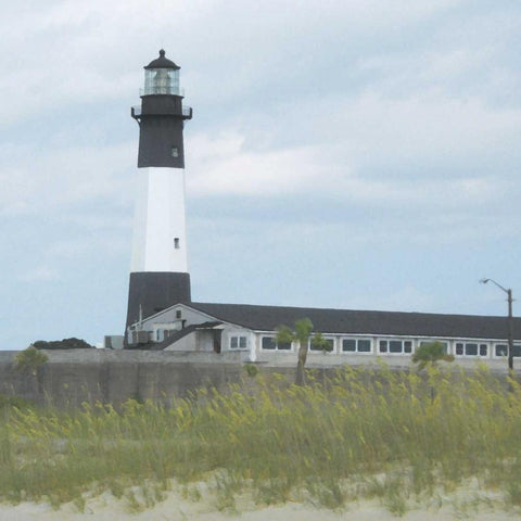 Tybee Lighthouse I White Modern Wood Framed Art Print by Ilosky, Pam