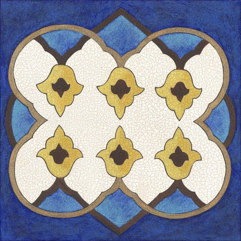 Royal Lapis II Gold Ornate Wood Framed Art Print with Double Matting by Lam, Vanna