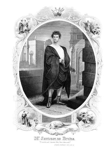 Brutus Black Ornate Wood Framed Art Print with Double Matting by Unknown