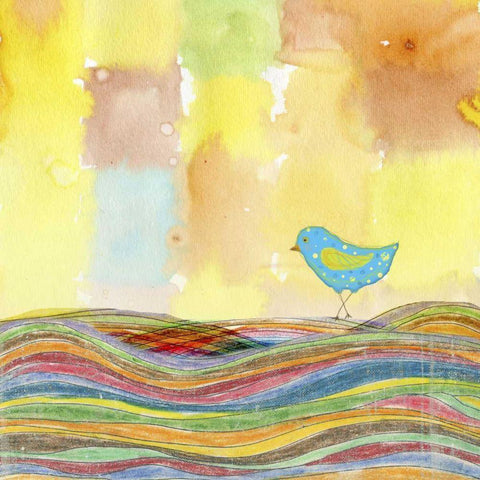 Feathers, Dots and Stripes IX White Modern Wood Framed Art Print by Blixt, Ingrid