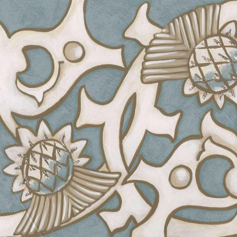 Ornamental Leaf I White Modern Wood Framed Art Print by Vision Studio