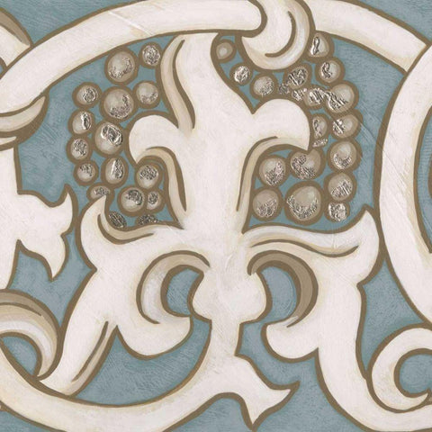 Ornamental Leaf III White Modern Wood Framed Art Print by Vision Studio