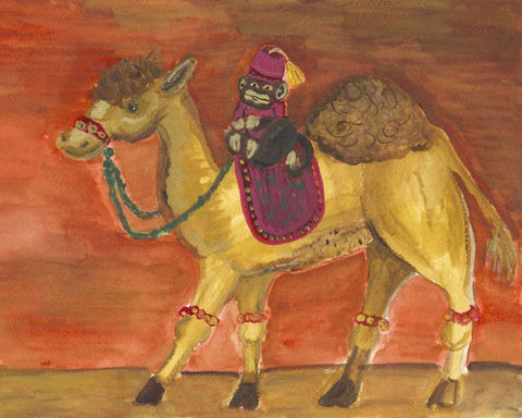 Delhi Parade II Black Ornate Wood Framed Art Print with Double Matting by Choate, Lisa