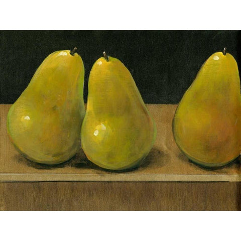 Pear Study White Modern Wood Framed Art Print by OToole, Tim