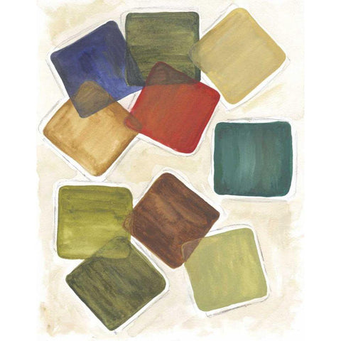 Color Bloc II White Modern Wood Framed Art Print by Choate, Lisa