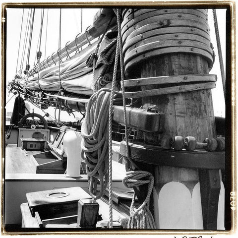 Ship Shape I White Modern Wood Framed Art Print by DeNardo, Laura