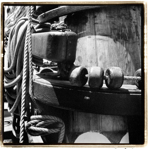 Ship Shape III Black Ornate Wood Framed Art Print with Double Matting by DeNardo, Laura