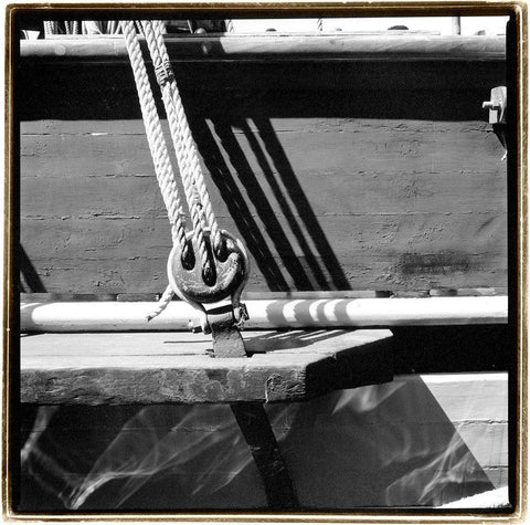 Ship Shape IV White Modern Wood Framed Art Print with Double Matting by DeNardo, Laura