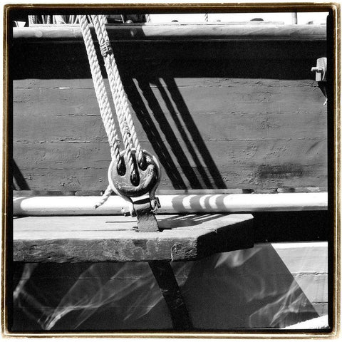 Ship Shape IV Black Modern Wood Framed Art Print by DeNardo, Laura