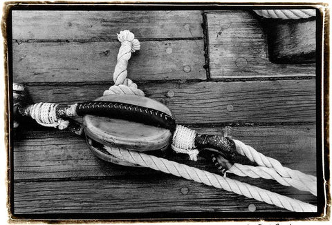 Ship Shape V White Modern Wood Framed Art Print with Double Matting by DeNardo, Laura