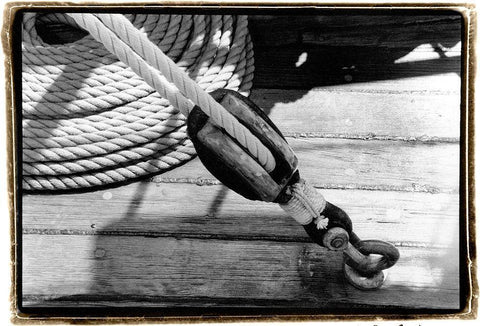 Ship Shape VI White Modern Wood Framed Art Print with Double Matting by DeNardo, Laura