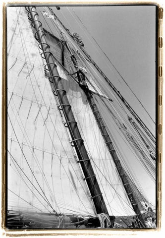 Set Sail I White Modern Wood Framed Art Print with Double Matting by DeNardo, Laura