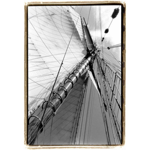 Set Sail II White Modern Wood Framed Art Print by DeNardo, Laura