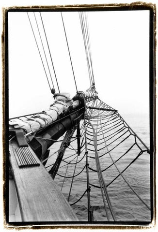 Set Sail IV White Modern Wood Framed Art Print with Double Matting by DeNardo, Laura