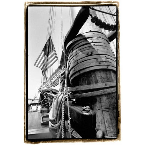 Set Sail V Black Modern Wood Framed Art Print by DeNardo, Laura