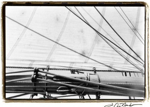 Undersail IV White Modern Wood Framed Art Print with Double Matting by DeNardo, Laura