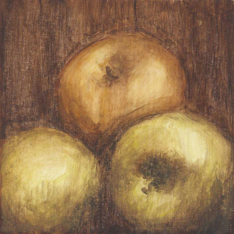 Rustic Apples II Black Ornate Wood Framed Art Print with Double Matting by Harper, Ethan