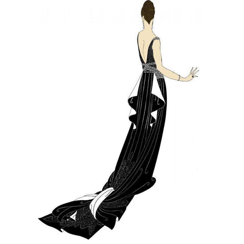 Sophisticated Ladies I Black Modern Wood Framed Art Print with Double Matting by Vision Studio